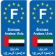 F Europe  Émirats arabes unis autocollant plaque