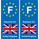 F Europe Royaume-Uni autocollant plaque