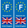 F Europe Royaume-Uni autocollant plaque