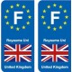 F Europe Royaume-Uni autocollant plaque