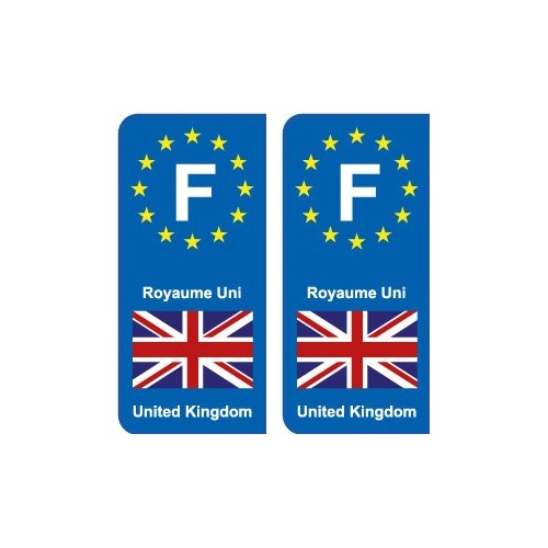 F Europe Royaume-Uni autocollant plaque