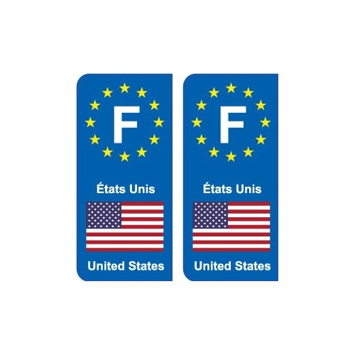 F Europe États-Unis autocollant plaque