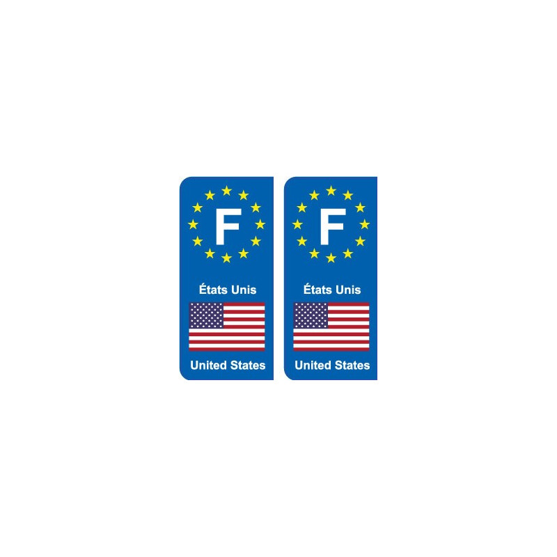 F Europe États-Unis autocollant plaque