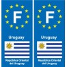 F Europe Uruguay autocollant plaque