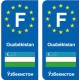 F Europe Ouzbékistan Uzbekistan autocollant plaque