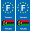 F Europe Vanuatu autocollant plaque