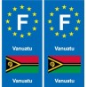 F Europe Vanuatu autocollant plaque
