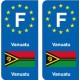 F Europe Vanuatu autocollant plaque