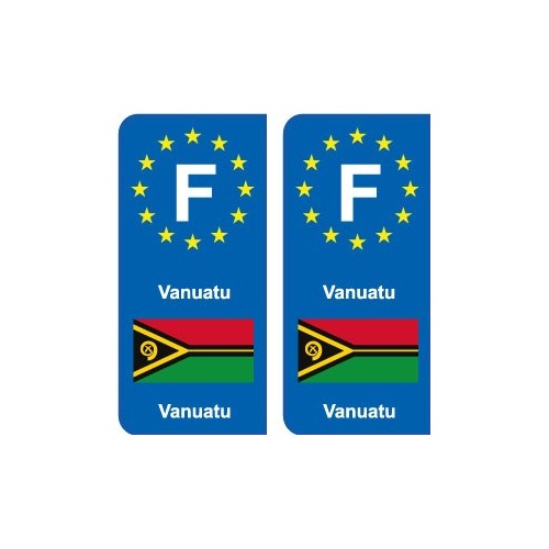 F Europe Vanuatu autocollant plaque