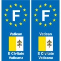 F Europe Vatican autocollant plaque