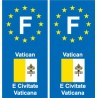 F Europe Vatican autocollant plaque