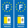 F Europe Vatican autocollant plaque