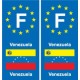 F Europe Venezuela autocollant plaque