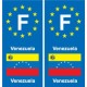 F Europe Venezuela autocollant plaque