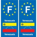 F Europe Venezuela autocollant plaque