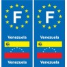 F Europe Venezuela autocollant plaque