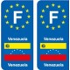 F Europe Venezuela autocollant plaque