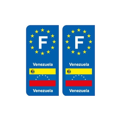 F Europe Venezuela autocollant plaque