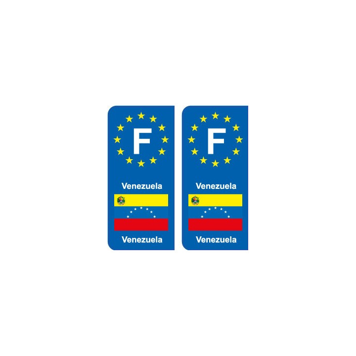 F Europe Venezuela autocollant plaque