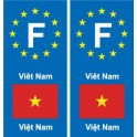 F Europe Viêt Nam VietNam autocollant plaque