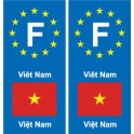 F Europe Viêt Nam VietNam autocollant plaque