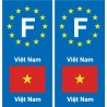 F Europe Viêt Nam VietNam autocollant plaque
