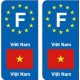F Europe Viêt Nam VietNam autocollant plaque