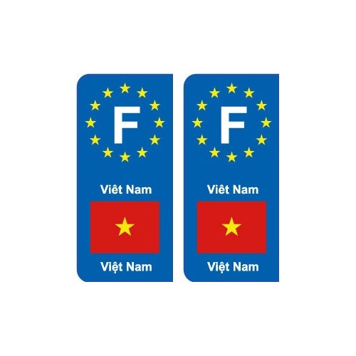 F Europe Viêt Nam VietNam autocollant plaque
