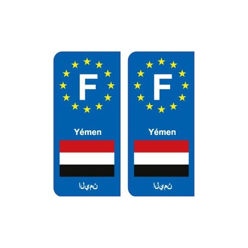 F Europe Yémen Yemenautocollant plaque