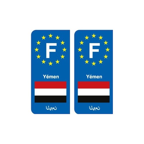 F Europe Yémen Yemenautocollant plaque