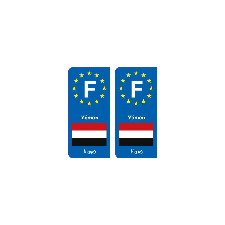 F Europe Yémen Yemenautocollant plaque