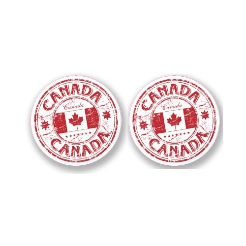 Canada rond logo 23 lot de 2 autocollant adhésif sticker