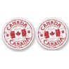 Canada rond logo 23 lot de 2 autocollant adhésif sticker
