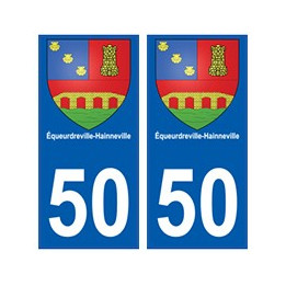 50 Équeurdreville-Hainneville blason autocollant plaque stickers ville