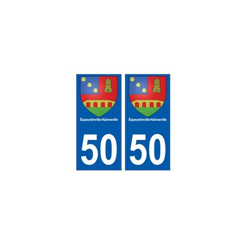 50 Équeurdreville-Hainneville blason autocollant plaque stickers ville