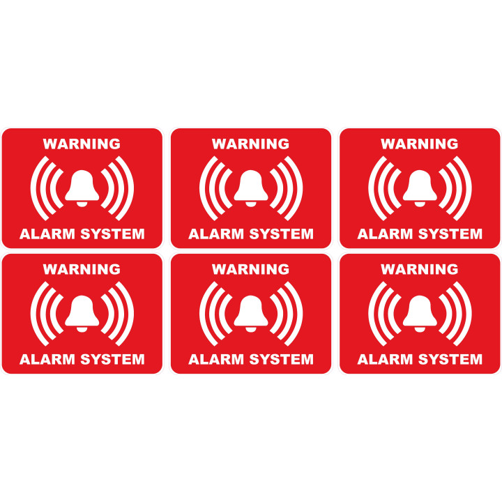 alarme logo 79 lot de 6 autocollant adhésif sticker