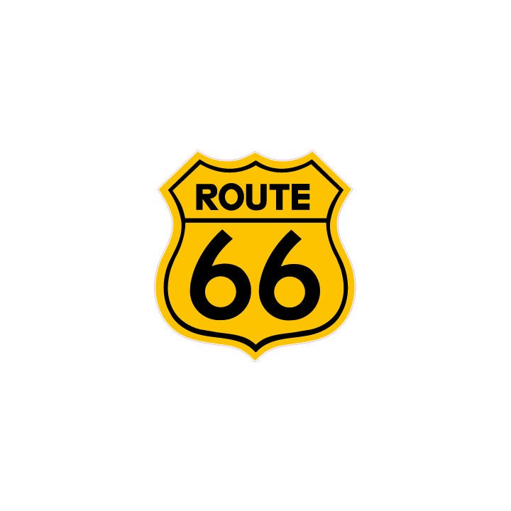route 66 logo 59 lot de 2 autocollant adhésif sticker