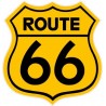 route 66 logo 59 lot de 2 autocollant adhésif sticker