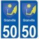 50 Granville  blason autocollant plaque stickers ville