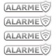 alarme lot de 4 logo 78 autocollant adhésif sticker