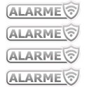 alarme lot de 4 logo 78 autocollant adhésif sticker