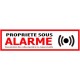 propriété sous alarme logo 633 autocollant adhésif sticker