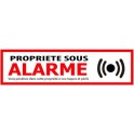 propriété sous alarme logo 633 autocollant adhésif sticker