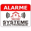 Autocollant alarme systeme électronique logo 771 lot de 12