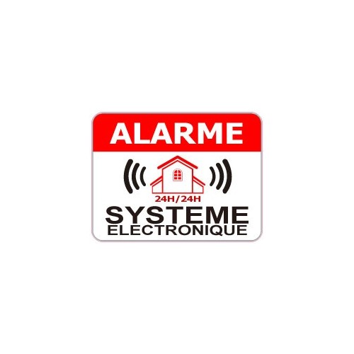 Autocollant alarme systeme électronique logo 771 lot de 12