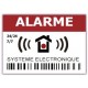 Autocollant alarme systeme électronique logo 533 lot de 12