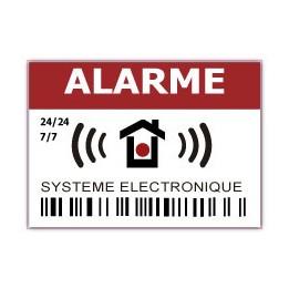 Autocollant alarme systeme électronique logo 533 lot de 12
