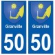 50 Granville  blason autocollant plaque stickers ville