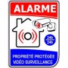 Alarme propriété protégée vidéosurveillance lot de 8 logo 658 autocollant adhésif sticker