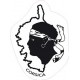 Aufkleber Korsika Corsica sticker-kopf-mohr wappen